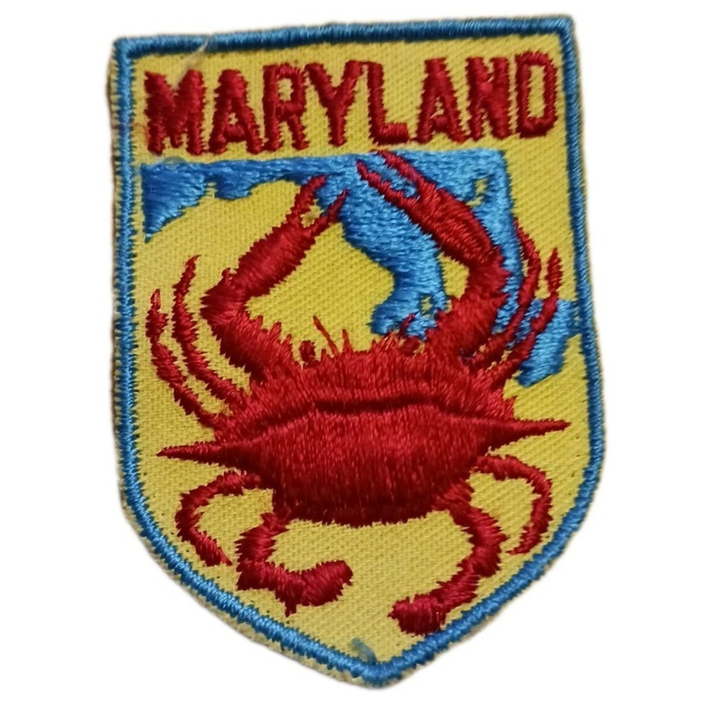 Vintage Maryland Crab Legs Iron On Patch Made in USA